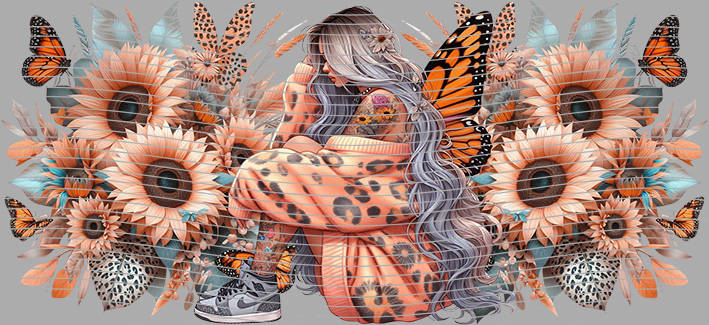 16oz Sunflower Girl-SU-472